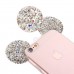 Huawei Mate 9 - Mickey 3D Bling Bling Crystal Ear with Removable Strap TPU Soft Protective Cover Case - Clear